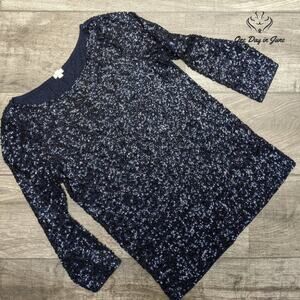 J. Crew Sequin Long Sleeve Top Size S
